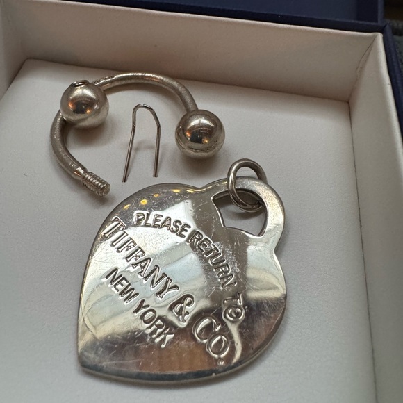 Tiffany & Co. Sterling Silver Heart Charm Key Ring - Picture 2 of 8